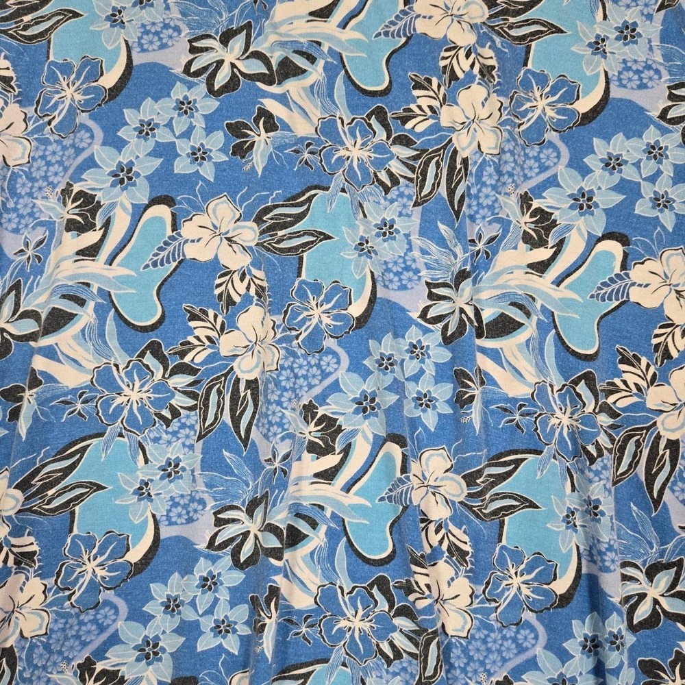 PS funky Hawaiian print mini shirt dress/ XL / beach, cover up, vaca, hibiscus - Picture 6 of 6